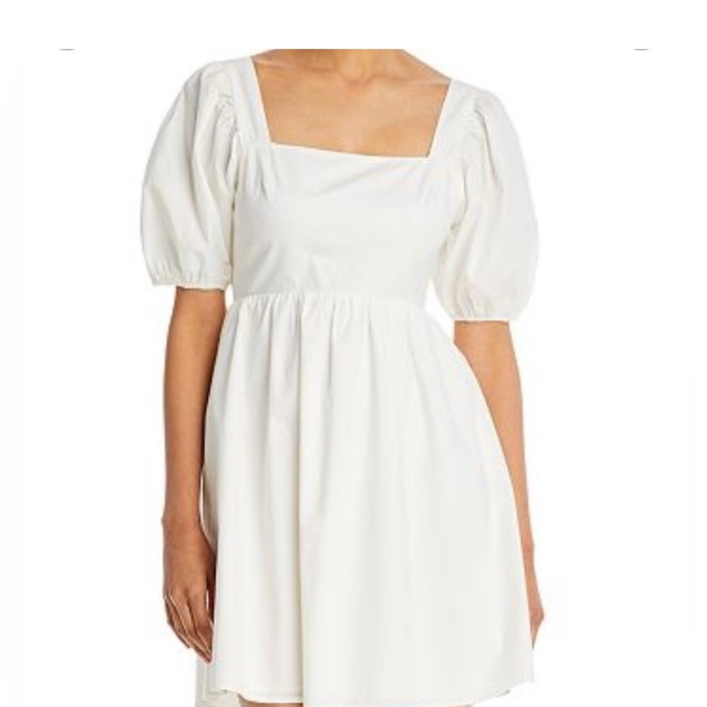 WAYF White Puff Sleeve Mini Dress size medium